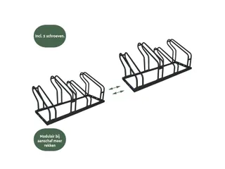 Fietsenrek BRASQ 4 fietsen BS400 zwart - 6