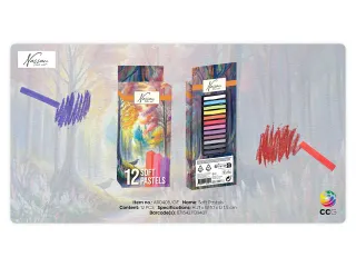 Pastelkrijt Nassau fine art zacht blister 12 stuks assorti - 4