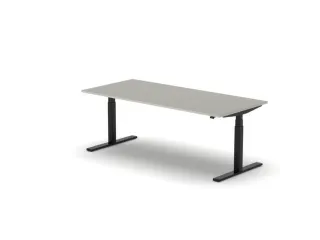 Elektrisch ihv bureau,HxBxD 650-1310x2000x900mm,blad lichtgrijs - 1