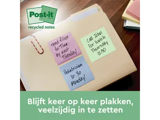 Memoblok 3M Post-it Z-Note R330 76x76mm recycle assorti kleur - 4