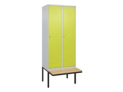 locker voor scheiding van kleding,HxBxD 2120x800x815mm,2vak