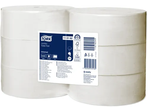Toiletpapier Tork T1 Universal jumbo 1-laags 500m wit 110162