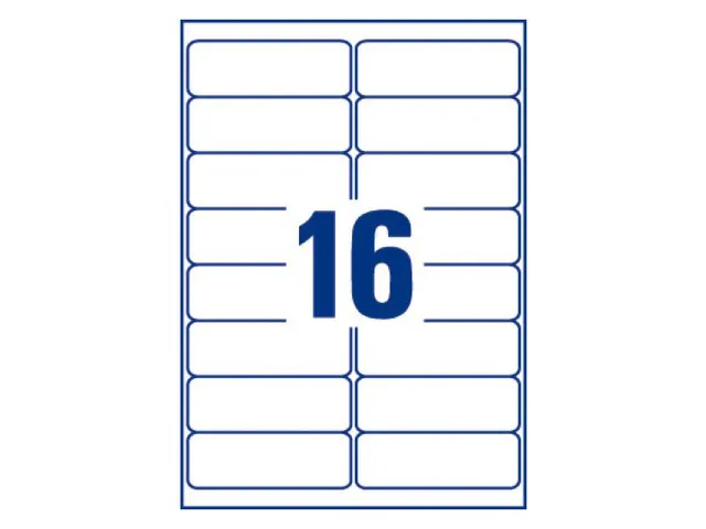 inkjetetiket Avery 99,1x33,9mm wit 100 vel 16 etiketten per vel