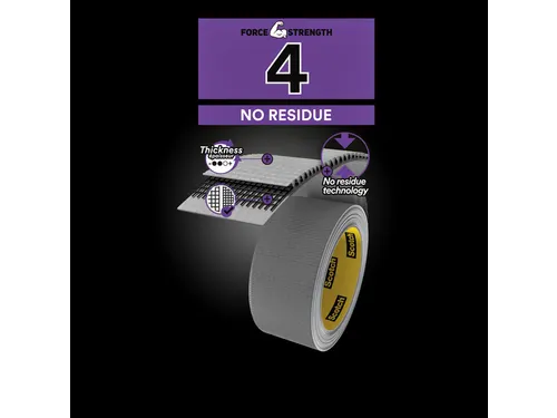 Plakband Scotch Extremium no residue duct tape 48mmx18.2m grijs