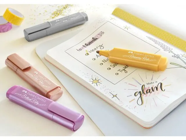 Tekstmarker Faber Castell Metallic robijn