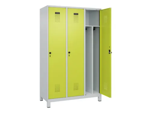 locker voor scheiding van kleding,HxBxD 1950x1200x500mm,3vak
