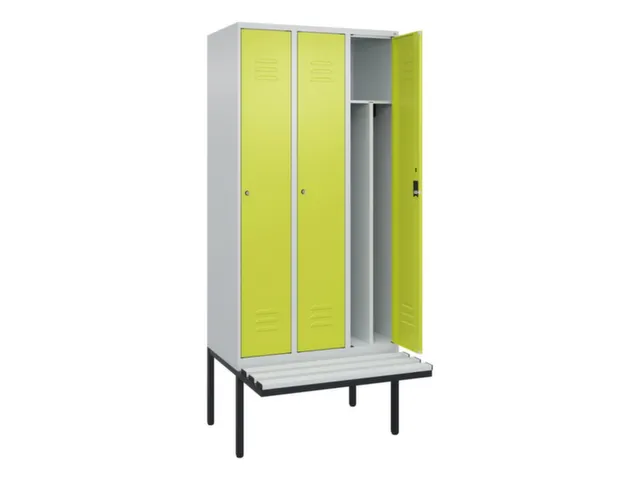 locker voor scheiding van kleding,HxBxD 2120x900x815mm,3vak