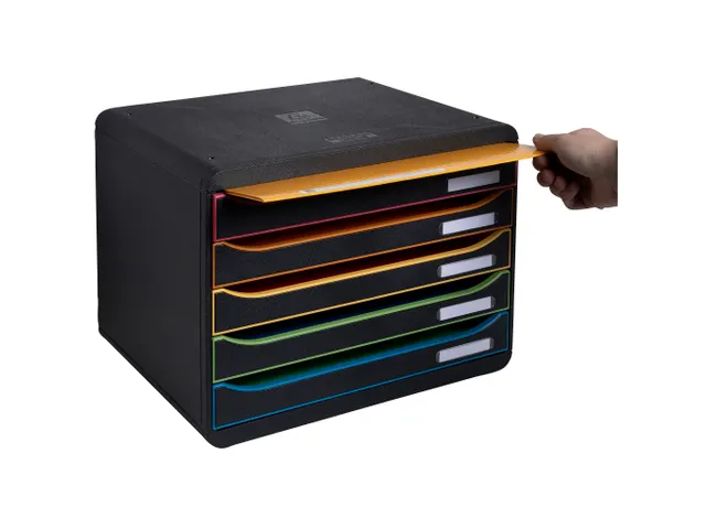 Module de classement Big Box Plus horizon 5 tiroirs Black Office - Noi