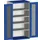 systeemkast,HxBxD 2000x1050x650mm,4xStalen bodem,5-punts sluitsysteem