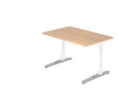 In hoogte verstelbaar bureau,HxBxD 680-850x1200x800mm,blad eiken