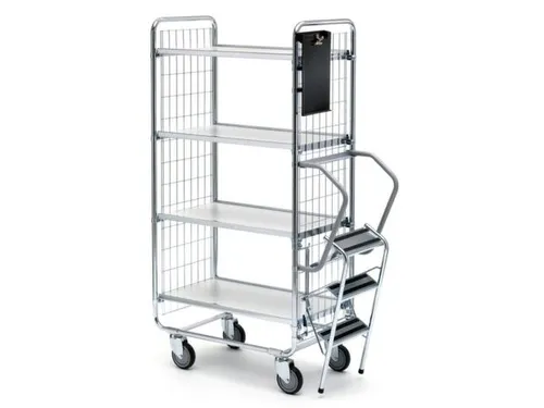 ladderwagen,draagverm. 200kg,4etage(s),laadvl. LxB 750x425mm,houtetage