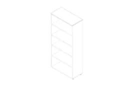 kantoorstelling,HxBxD 2000x900x450mm,4xhouten vloer,5ordnerhoogtes