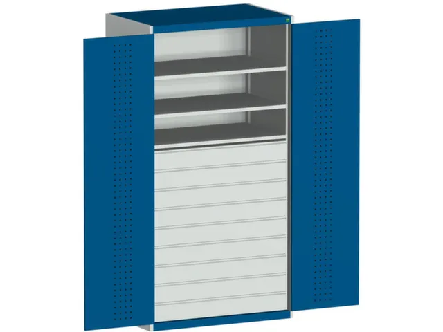 armoire modulaire,HxlxP 2000x1050x650mm,3xtablette en acier,9tiroir(s)