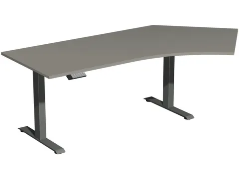 Av. régl. él. hauteur bureau d'angle HxlxP 730-1230x2166x1130mm