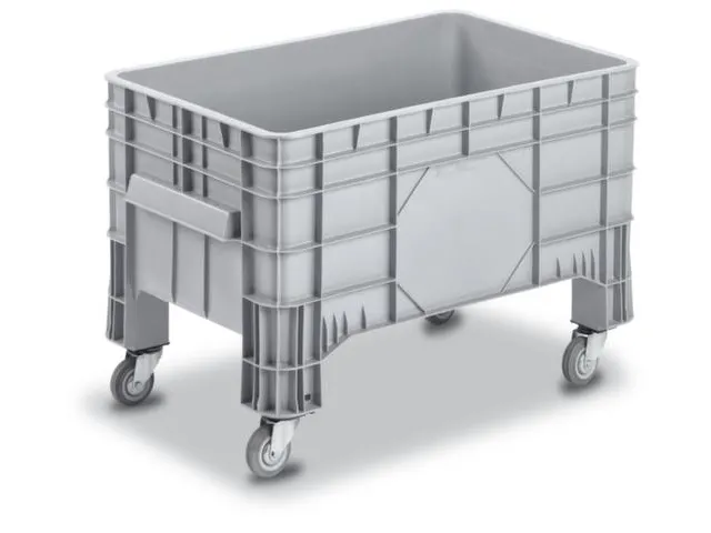 Maxi-Container 220 liter 670x640x1020mm Pe Gesloten Grijs