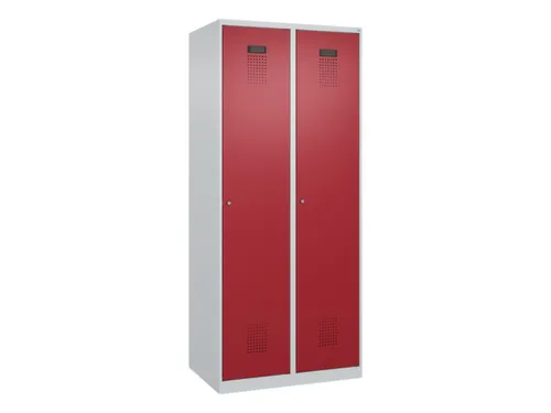 locker,HxBxD 1850x800x500mm,2vak,vak B 400mm,cil.-slot,staand op vloer