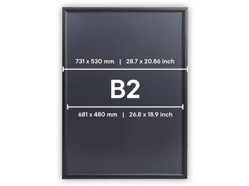 Kliklijst Europel Economy B2 50X70Cm 25Mm Zwart