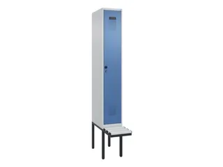 locker met bank,HxBxD 2120x300x815mm,1vak,vak B 300mm,draaigrendel - 2