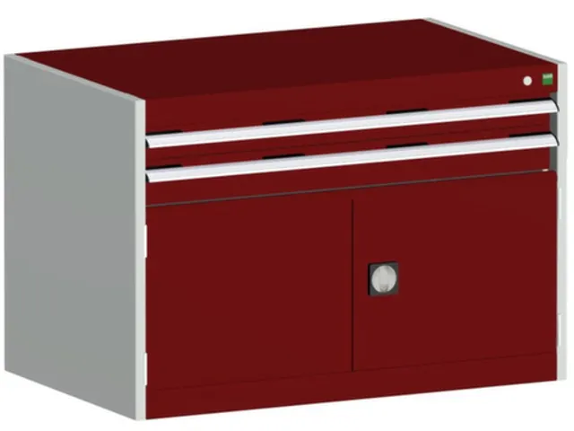 ladekast HxBxD 700x1050x650mm 2laden RAL7035 front RAL3004