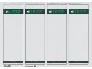Rugetiket Leitz breed/kort 62x192mm zelfklevend wit printbaar - 1