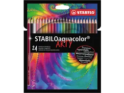 Kleurpotloden STABILO 1624 aquacolor Arty assorti etui à 24 stuks