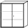 kantoorkast HxBxD 1150x1000x430mm romp grafiet decor front onyxgrijs