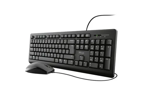 Toetsenbord Trust Primo + muis QWERTY zwart
