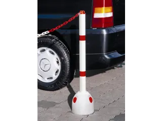 Parkeerpaddestoel Ø 225Mm H 900Mm Met Paal Wit - 3