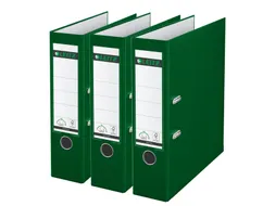 Leitz 180° Ordner 1010 80mm A4 PP Groen 3 stuks