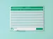 Whiteboard bedrukt eigen ontwerp 45x60cm Softline 8mm alu-profiel