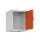 opzetkast,v. locker,1vak.,vak B 400mm,HxBxD 500x400x500mm,draaigrendel