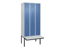 Z-garderobekast,HxBxD 2120x900x815mm,6vak,vak B 300mm,cil.-slot