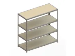 Breedvakstelling 1970x2000x800mm Vaklast 500kg 4 Houten Legborden