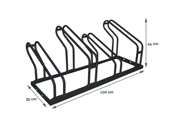 Fietsenrek BRASQ 4 fietsen BS400 zwart