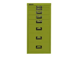 kantoor-ladekast HxBxD 590x279x380mm 8 laden romp + front groen staal