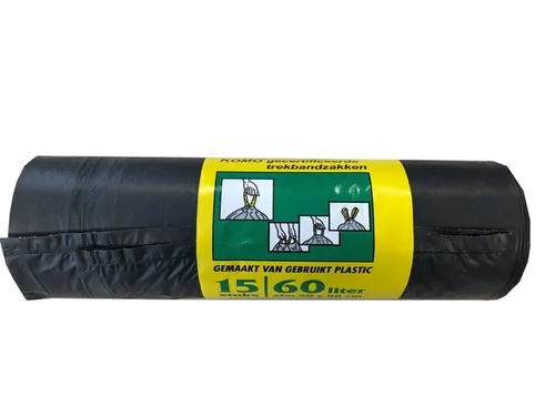 Vuilniszak Komo 60 liter grijs rol Voordeelbundel
