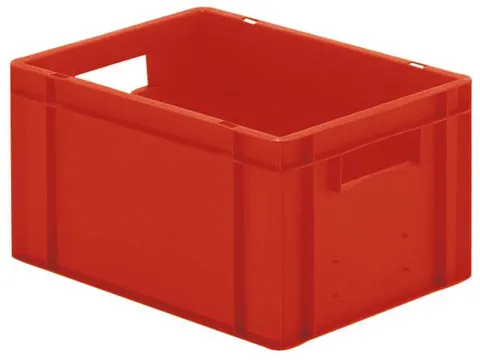 Euronorm-stapelbak 19l 210x400x300mm Wanden/bodem Gesloten Rood