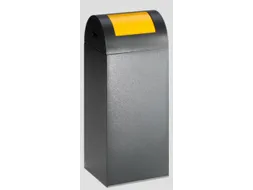Afvalverzamelaar Zelfblussend 60 Liter 800X320X320Mm Klemring Geel