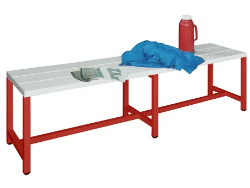 omkleedbank,HxLxD 430x1500x370mm,onderstel RAL3000