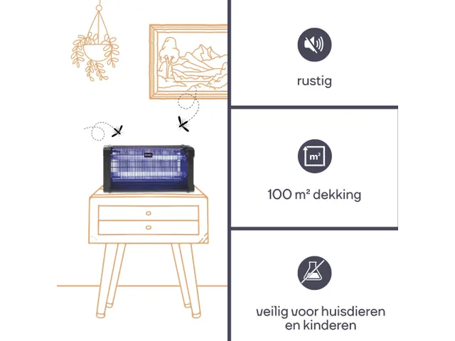 Elektrische Insectenverdelger 360° - 2x15W