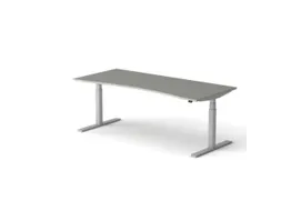 Elektrisch ihv bureau HxBxD 640-1300x2000x900/800mm blad grijs