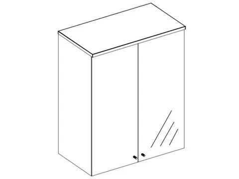 opzetkast v. kast met openslaande deuren Bl-wit 1155x400x445mm