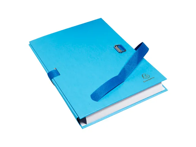 Map uitrekbare rug met papieren klep 24x32 cm Lichtblauw A4