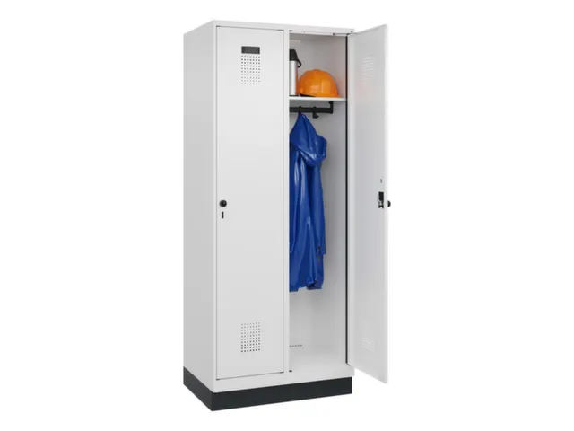 locker,HxBxD 1950x800x500mm,2vak,vak B 400mm,draaigrendel,sokkel