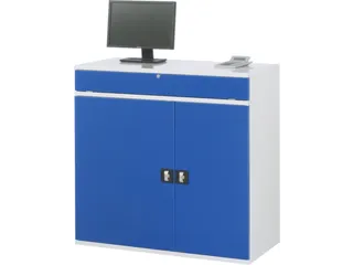 Computerkast 1060x1100x520mm Uittreklade Voor Toetsenbord - 4