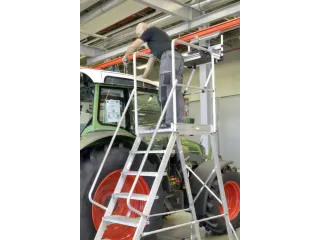 bordestrap,bordes H 1,7m,7treden,aluminium,wielen - 6