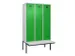 locker met bank,voor scheiding van kleding,HxBxD 2120x1200x815mm,3vak