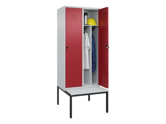 locker voor scheiding van kleding,HxBxD 2120x800x815mm,2vak