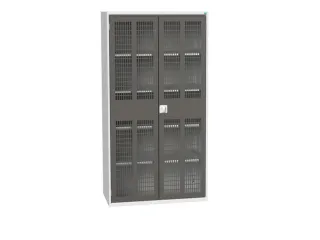 universele kast,HxBxD 2000x1050x550mm,4xStalen bodem,draaigrendelslot - 1