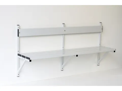 wandbank HxLxD 710x1500x360mm aluminium lijsten frame staal RAL7035